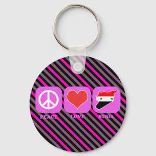 Peace Love Syria Key Ring