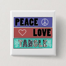 Peace, Love & Tangle Button