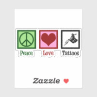 Peace Love Tattoos Cute Tattoo Artist Gun