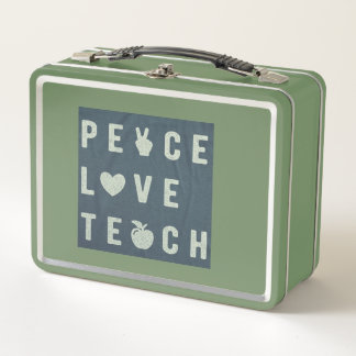 Peace Love Teach Lunchbox Teacher Gift Essential