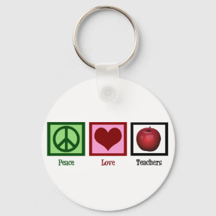 Peace Love Teachers Key Ring