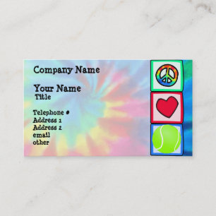 Peace, Love, Tennis Business Card