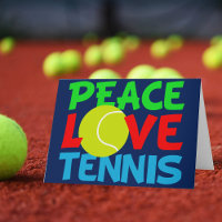 Peace Love Tennis Cute Blue Christmas