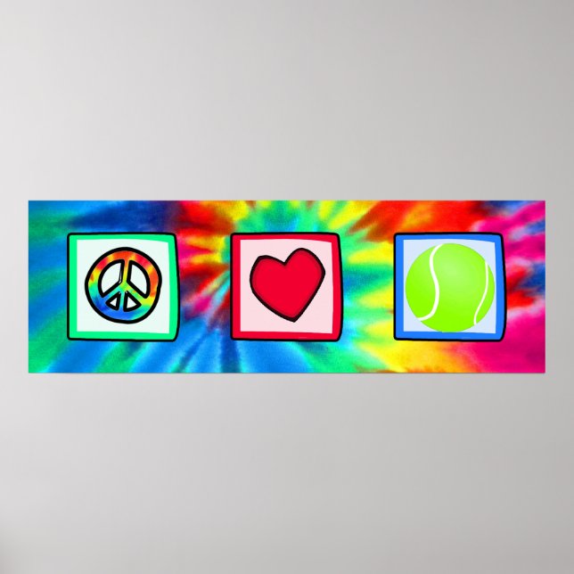 Peace, Love, Tennis Poster (Front)