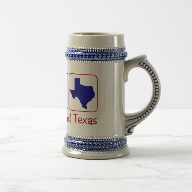 Peace Love Texas Beer Stein (Right)