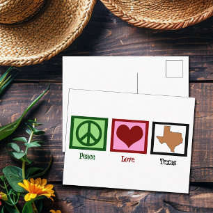 Peace Love Texas Postcard