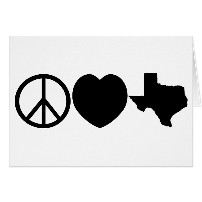 Peace Love Texas symbols (Front Horizontal)