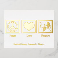 Peace Love Theatre Company Custom Christmas Gold