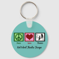 Peace Love Theatre Cute Custom Teal
