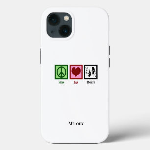 Peace Love Theatre Personalised iPhone 13 Case