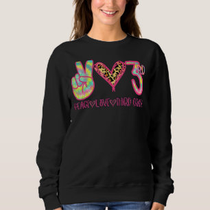Peace Love Third 3rd Grade Squad Back To School Ma Sweatshirt