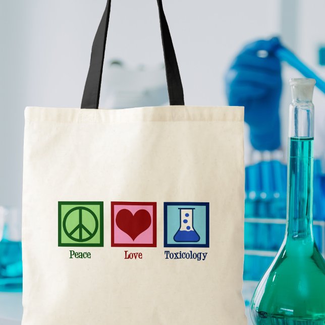 Peace Love Toxicology Tote Bag (Creator Uploaded)