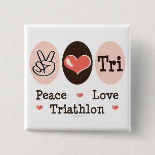 Peace Love Tri Button