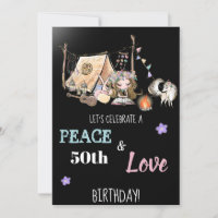 * Peace & Love Tribal Hippie Birthday Invitation