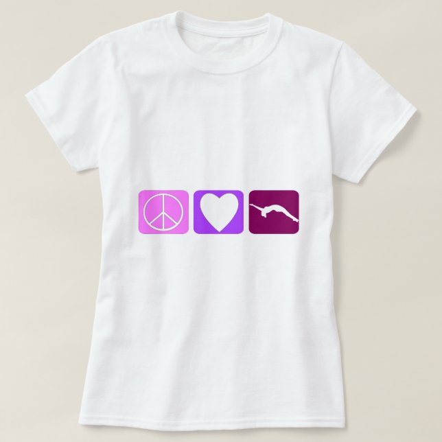 Peace Love Tumble T-Shirt (Design Front)