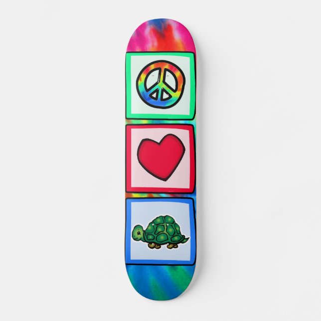 Peace, Love, Turtles Skateboard (Front)