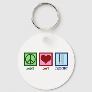 Peace Love Tutoring - Cute Tutor Key Ring