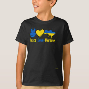 Peace Love Ukraine Flag Shirt Men Women Men Suppor