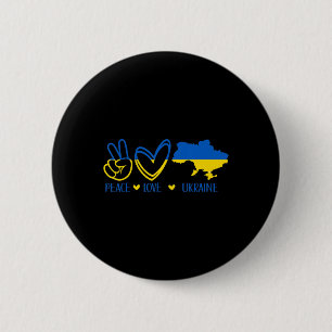 Peace Love Ukraine Support Ukrainian Flag Peace Lo 6 Cm Round Badge