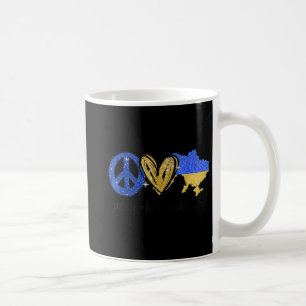 Peace Love Ukraine Ukrainian Flag I Stand With Ukr Coffee Mug
