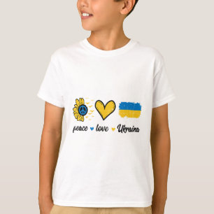 Peace Love Ukraine Vintage Ukrainian Groovy Women T-Shirt