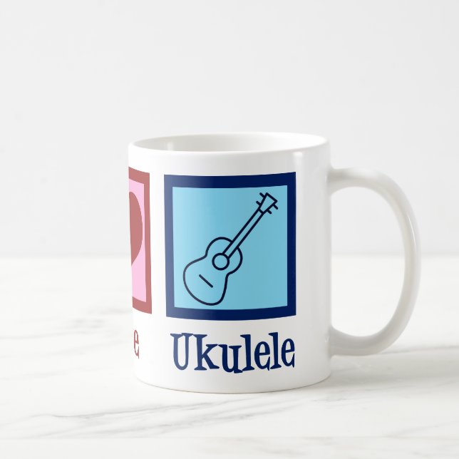 Peace Love Ukulele Coffee Mug (Right)