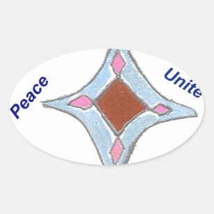 Peace Love Unity hakuna matata .png Oval Sticker