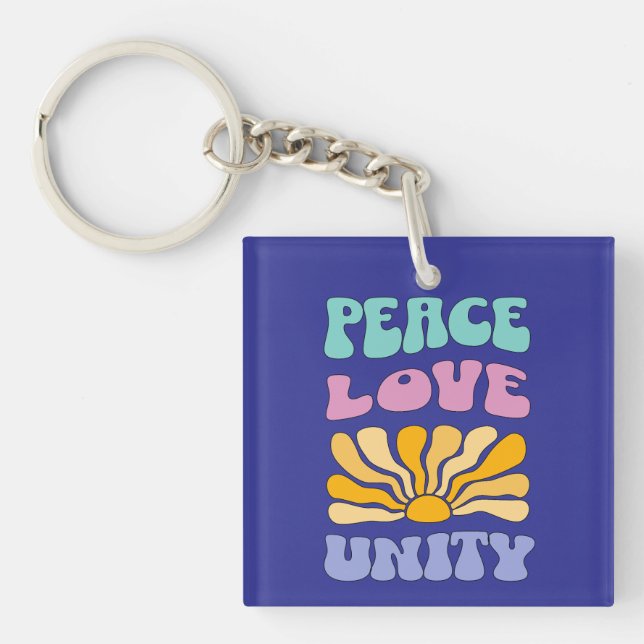 Peace Love Unity Key Ring (Front)