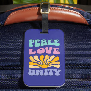 Peace Love Unity Luggage Tag