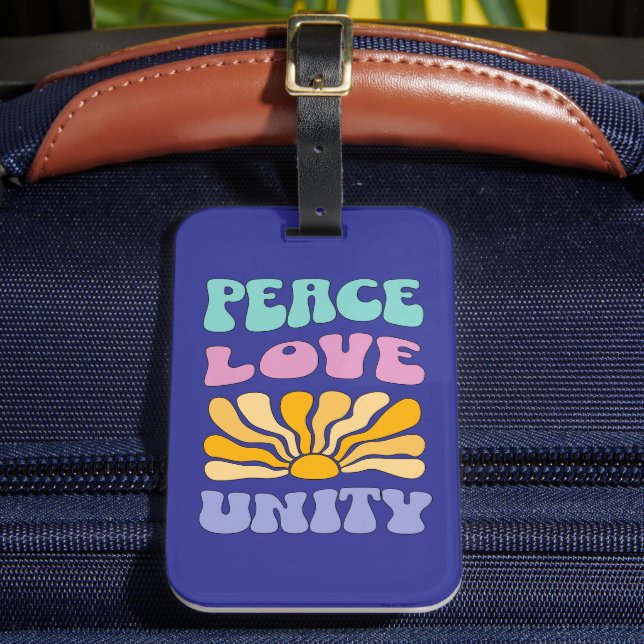 Peace Love Unity Luggage Tag (Front Insitu 2)