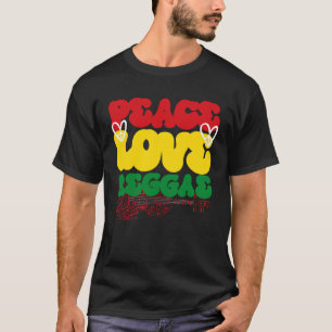 Peace Love Unity Rastafari Clothing Jamaica Souven T-Shirt