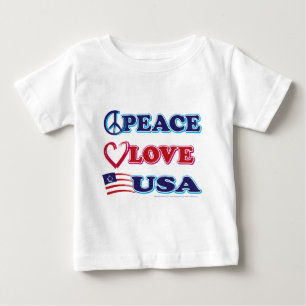 Peace-Love-USA Baby T-Shirt