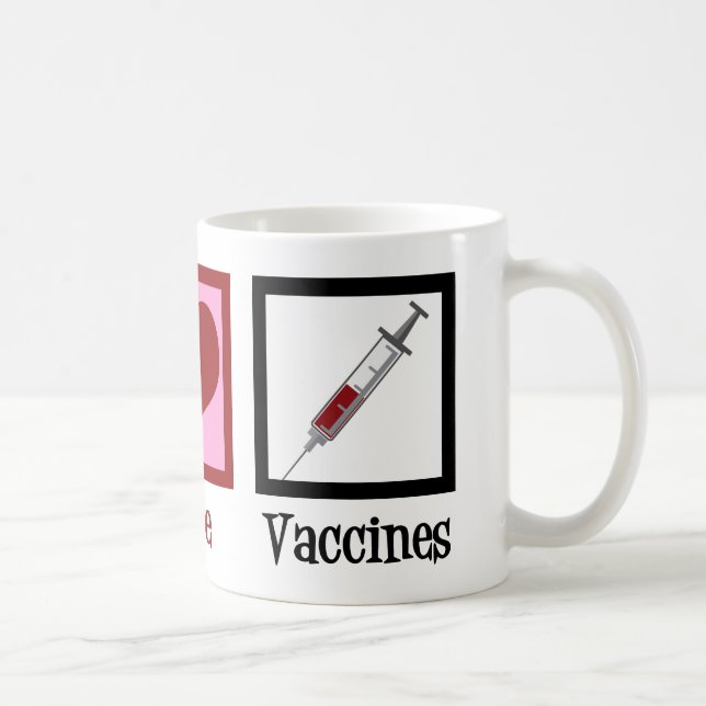 Peace Love Vaccines Coffee Mug (Right)