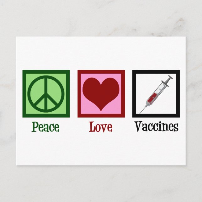 Peace Love Vaccines Postcard (Front)