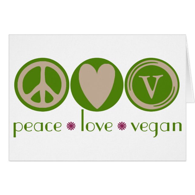 Peace Love Vegan (Front Horizontal)