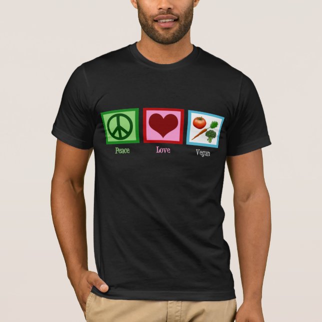 Peace Love Vegan T-Shirt (Front)