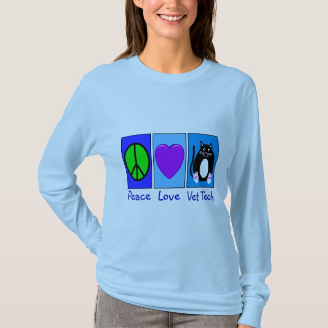 Peace Love Vet Tech T-Shirt (Front)