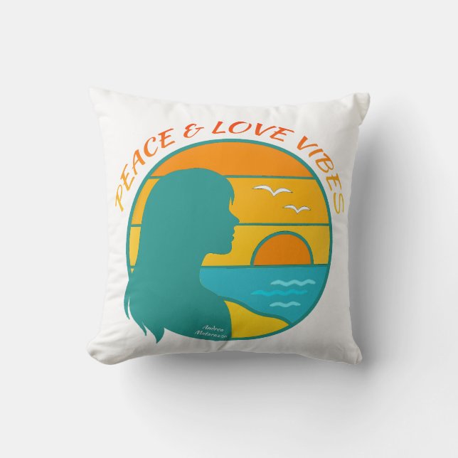 Peace & Love Vibes Cushion (Front)
