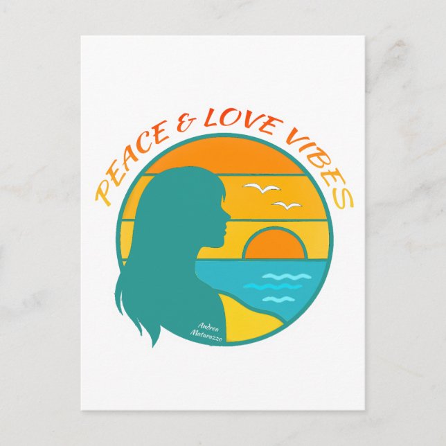 Peace & Love Vibes Postcard (Front)