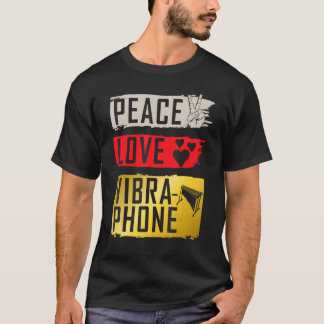 Peace Love Vibra Phone Harp Instrument Vibra Phone T-Shirt