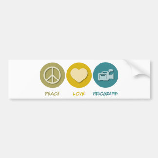 Peace Love Videography Bumper Sticker