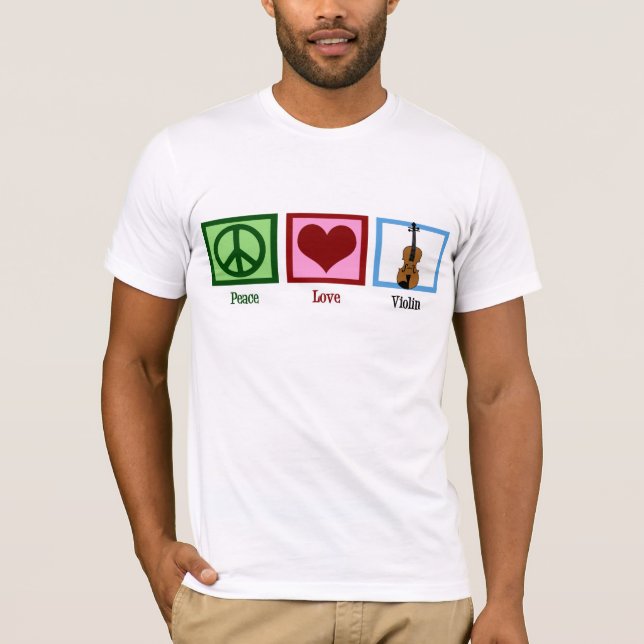 Peace Love Violin T-Shirt (Front)