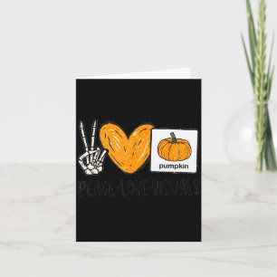 Peace Love Visuals Sped Teacher Pumpkin Skeleton H Card