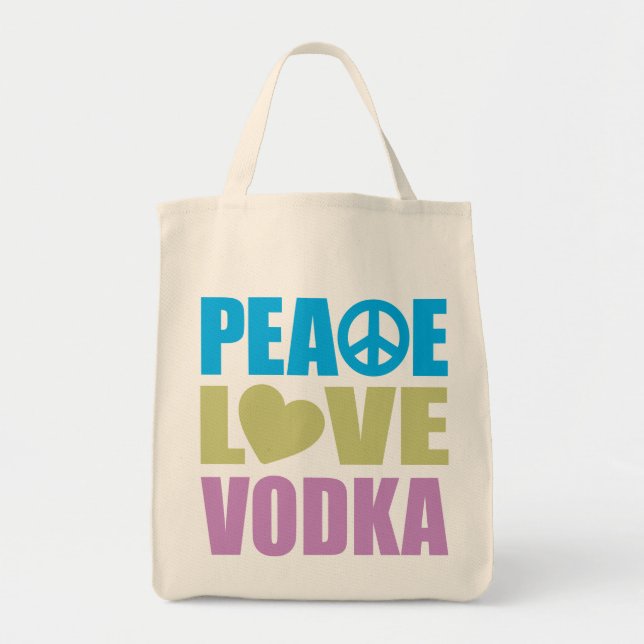 Peace Love Vodka Tote Bag (Front)