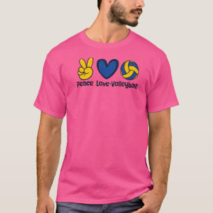 Peace Love Volleyball Coach Team Player Trainer Vo T-Shirt