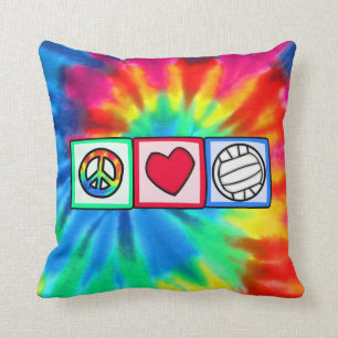 Peace, Love, Volleyball Cushion