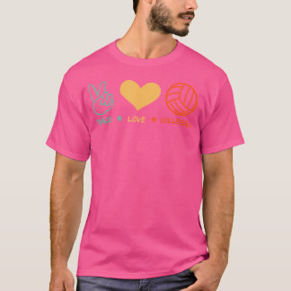 Peace Love Volleyball Fun Volleyball Player T-Shirt