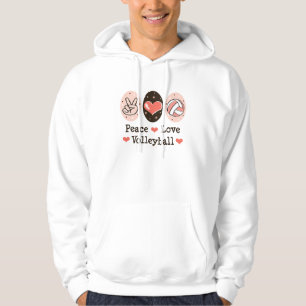 Peace Love Volleyball Hooded Sweatshirt