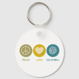 Peace Love Volleyball Key Ring