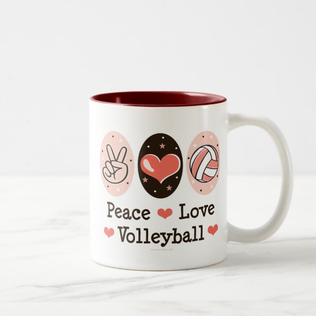 Peace Love Volleyball Mug (Right)